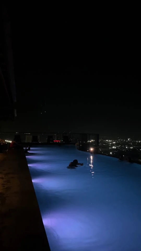 Cebu city lights and infinity pool